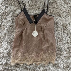 Bellatrix 100% Silk and Lace Cami Top